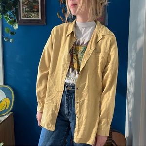 Vintage Yellow Button Down Shirt